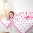 thumbnail image 3 of Erosebridal Kids Girls Cartoon Floral Bowknot Twin Bedding Sets 7-Piece,Teens Vintage Polka Dots Bedding Comforter Set,Pink Reversible,Lightweight Room Decor, 3 of 6
