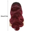 thumbnail image 3 of Wig Women's Wine Red Long Curly Hair Large Wave Wig Headcover 70cm, 3 of 9