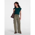 thumbnail image 3 of Scenario Women's and Women's Plus Tee with Short Bubble Cap Sleeves, Sizes XS-4X, 3 of 6