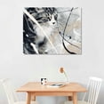 thumbnail image 2 of Orinice Abstract Canvas Wall Art for Bedroom Bathroom Living Room Wall Decor Black White Grey Modern Abstract Canvas Pictures Abstract Prints Artwork Home Office Wall Decoration  16x12in, 2 of 6