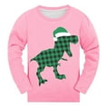 thumbnail image 7 of SGMVNU Christmas Pajamas Set for Boys Girls Little Boys Girls Christmas Pajamas Toddler Holiday Clothes Long Sleeve 2 Pcs Sleepwear Sets Kid's Cute Print Loungewear Pink Size 4-5 Years, 7 of 7