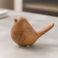 thumbnail image 7 of Ceramic Birds Statues, Wood Look Animal Figurines, Modern Home Decor, Desktop Ornament, Bookshelf Display, Pottery Decor for Living Room, Bedroom, Office, Desktop, Home Decor, 7 of 7