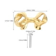 thumbnail image 2 of 2 Pcs Brass Handle Arc Pulley Cabinet Handles Knobs Child Golden, 2 of 8