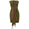 thumbnail image 3 of Peach Couture Châle Jacquard Réversible Ravissant pour Femmes Pashmina (Vert Armée/rouille), 3 of 4