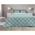 thumbnail image 1 of Teal Comforter & Sham Bedding Set, Traditional Polka Dots Pattern Design Vibrant Colored Geometrical Elements, 3 pcs Duvet Set Microfiber Filling Quilt, 5 Sizes, Teal White, by Ambesonne, 1 of 4