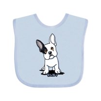 Inktastic B/W Frenchie (Darks) Boys or Girls Baby Bib