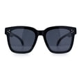 thumbnail image 5 of Womens Polarized Inset Lens Oversized Horn Rim Compact Fit Over Sunglasses Shiny Black - Black, 5 of 8