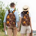 thumbnail image 4 of Disketp Woodland Creatures Floral Mochila de Lona Estampada, Mochila Escolar de Viaje Ligera para Estudiantes y Portátil-Medium, 4 of 5