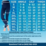 4XL Extra Wide Compression Leggings for Women 20-30mmHg - Navy, 4X-Large