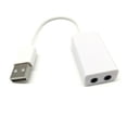 thumbnail image 3 of OULII USB Sound Card Adapter for Laptop Plug and Play Virtual Audio with LED Indicators Compatible with Windows White, 3 of 8