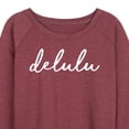 thumbnail image 3 of Instant Message - Delulu Cursive - Women's Lightweight French Terry Long Sleeve Shirt, 3 of 6