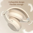 thumbnail image 6 of Kids Bluetooth Headphones, Wireless Headphones with HD ANC Microphone, 50 Hours Playtime, Safe Volume, Type C Fast Charging, Foldable On-Ear Headphones for Children/Teens/Smart Device(Beige), 6 of 8