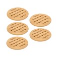thumbnail image 1 of Bambú 5 Uds. Tapete De Bambú Para Mesa, Salvamanteles De Bambú, Tapete Para Olla, Resistente Al Calor Para Platos Calientes, Olla, Tazón, Tetera, 1 of 7