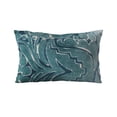 thumbnail image 4 of Plutus 22" x 22" Velvet Damask Luxury Throw Pillow in Blue, 4 of 8