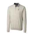 thumbnail image 2 of Men's Cutter & Buck Oatmeal Albuquerque Isotopes Big & Tall Lakemont Tri-Blend Quarter-Zip Pullover Sweater, 2 of 3