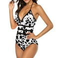 thumbnail image 4 of Dalmatian Swimsuit Sexy Black And White Wom Swimwear One-Piece Fantasy Swimsuits Surfing Push Up Backless Monokini, 4 of 7