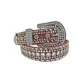 thumbnail image 2 of White Rhinestone Studded Western Belt For Women Size Large, 2 of 10