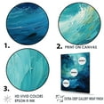 thumbnail image 3 of Designart "Swirling Serenity In Aqua Blue And White II" Abstract Spirals Canvas Prints, 3 of 7