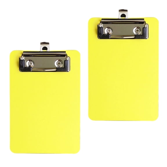 2 Pcs Small Clipboard Writing Board Plastic Clipboards Document Clipboard Clipboard & School Supplies