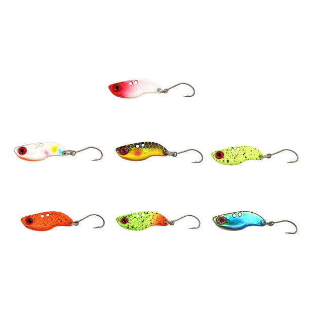 freestylehome Trout Spoons Kit Sequins Trembling for Wobbler Fishing Lure  Mini Crankbait for Spinner Baits for Freshwater Saltwater Bass Colorful  2.5g