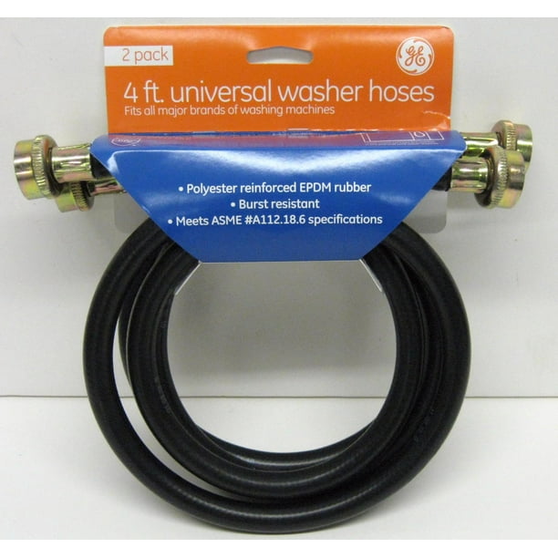 Washing Machine Inlet Fill Hoses 4' Set of 2 with washers PM14X10002 GE