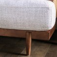 thumbnail image 5 of Furniture of America Indingham Modern Fabric Cushioned Indoor Loveseat, Beige and Walnut, 5 of 6
