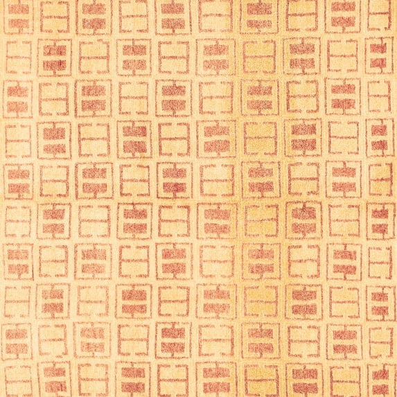Ahgly Company Indoor Square Abstract Brown Modern Area Rugs, 5' Square