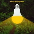 thumbnail image 5 of LED Bug Light Bulb Yellow Color Bulb, 6 Watt (60W Equivalent) E26 A19 Amber Bedroom Night Light Bulb Bugs Free Bulbs, 4 Pack, 5 of 7