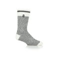 thumbnail image 6 of Heat Holders Men's Jeffrey ORIGINAL Cream Block Twist Crew Socks | Warm + Soft, Hiking, Cabin, Hunting, Outdoor, Cozy Socks | 7X Warmer Than Cotton Socks, 6 of 6