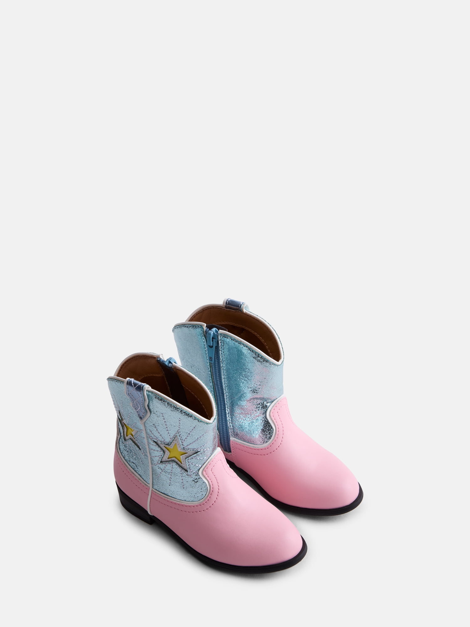 Wonder Nation Little Girl & Big Girl Metallic Star Western Boot