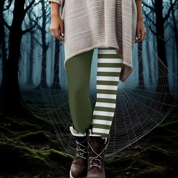 Wowcloth Women's Halloween Striped Print Fashion Elastic Leggings - Fitness Running Casual Pants