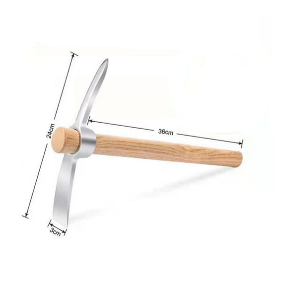 Dianli Autumn Clearance Pick Axe Garden Hoe Detachable Pickaxe Hoe Stainless Steel Pickaxe Hoe With Wooden Handle Heavy Duty Wood Pick Axe Garden Mattock Tool For Transplanting Di Limited Time Offer