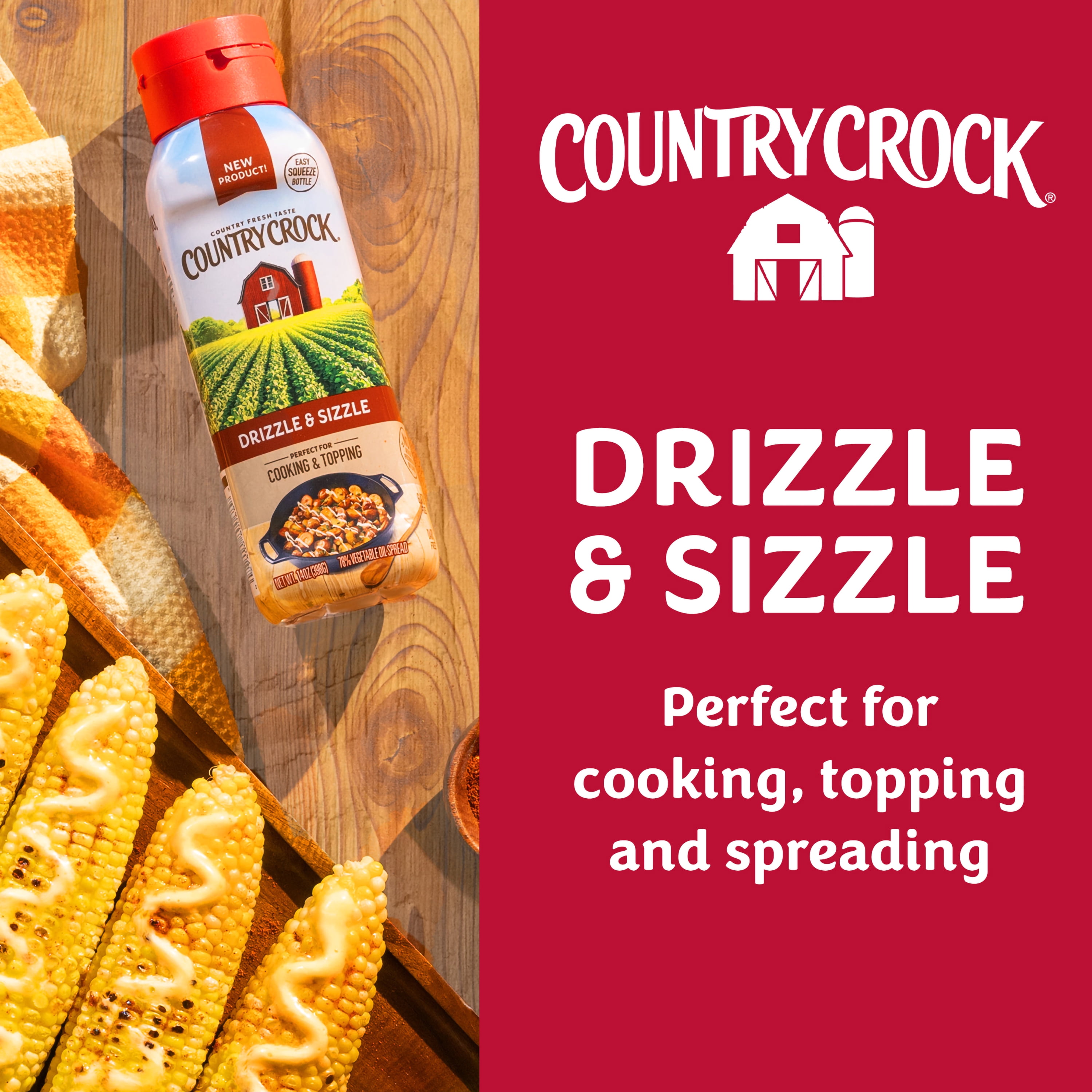 Country Crock Drizzle and Sizzle 14oz Bottle