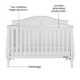thumbnail image 6 of Child Craft Camden 4-in-1 Convertible Crib, Classic Arch Design, 2 Mattress Heights, Matte White, 6 of 9
