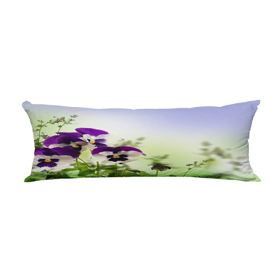 ECZJNT Blue spring violets Pillow Cover Body Pillowcase Pillow Protector 20x60 Inch