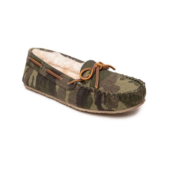 Minnetonka Womens Comfy Moc Suede Slip On Moccasins Green 10 Medium (B,M)