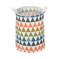thumbnail image 1 of 1 Pc 40L Cesta de Ropa Cilíndrica Plegable para el Cuarto de Lavado 15.75"x13.78" Color Variado Triángulo, 1 of 6
