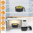 thumbnail image 3 of Ramen Cooker,40oz Ramen Bowl Set,Microwave Ramen Bowl, Microwave Bowl with Lid, Portable Noodle Bowls,for Home Office Dorm Room College Gift (Black), 3 of 7