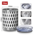 thumbnail image 3 of 12oz Tumblers Black Bigfoot Pattern Vacuum Insulated Stainless Steel Travel Tumbler Cups Mug with Lid and Straw for Beer,Coffee,Beverages with Cleaning Brush for Cold & Hot Drinks, 3 of 5