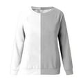 thumbnail image 4 of Long Sleeve Going Out Tops Women Backless Fall Savings Clearance Print Round Neck Pullover Long Sleeve Casual Sweatshirt, 4 of 4