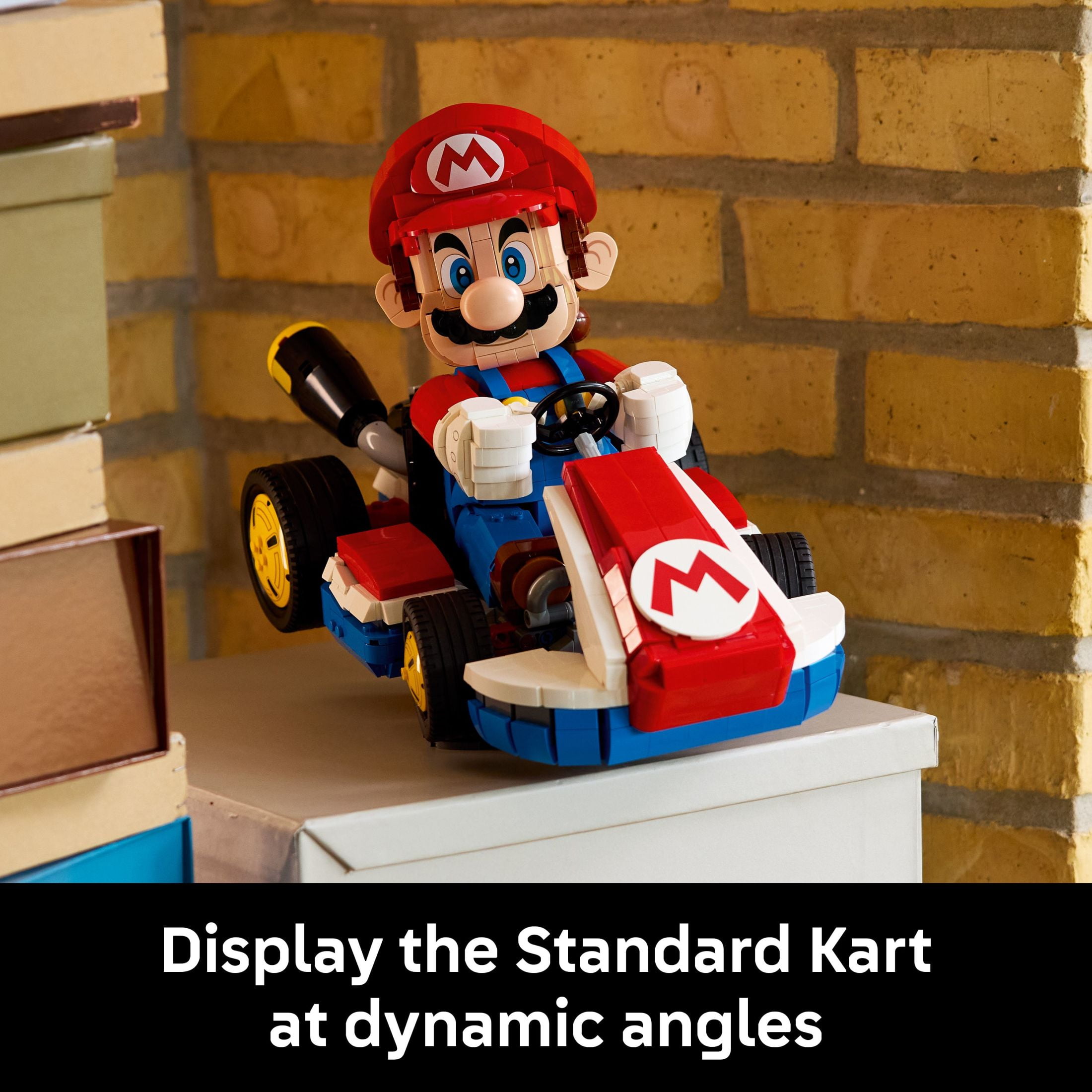 LEGO Super Mario: Mario Kart – Mario & Standard Kart 3D Puzzle for Adults - DIY Book Shelf & Room Decor for Men & Women, Ages 18+ - Arts & Crafts for Adult Gamers - Birthday Gift Idea - 72037