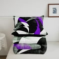 thumbnail image 5 of Erosebridal Geometric Round Comforter Sets Queen Size,Black Purple Bedding Queen Comforter Set,Abstract Artwork Bedding Sets Queen with Comforter,Lightweight Circle Room Decor,Reversible,3 Pieces, 5 of 8