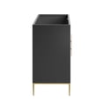 thumbnail image 3 of Modway Awaken 48" Solid Wood and MDF Bathroom Vanity Cabinet in Black, 3 of 9