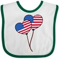 thumbnail image 3 of Inktastic American Flag Heart Balloons Boys or Girls Baby Bib, 3 of 4