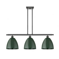 516-3I-OB-MBD-9-GR Innovations Lighting Plymouth Dome - 3 Light Island In Industrial Style-12.38 Inches Tall and 36 Inches Wide-Oil Rubbed Bronze