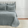 thumbnail image 3 of Vela Silver Moss Grey Cotton Standard Sham 20" x 26", 3 of 5