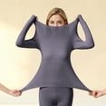 thumbnail image 5 of VISALY Women's Thermal Long Sleeve Shirts Crew Neck Tight Fitted Casual Going Out Stretchy Basic Tee Shirts Slim Fitted Tops Lightweight Base Layer Soft Warm Undershirts Baselayer Grey L, 5 of 7