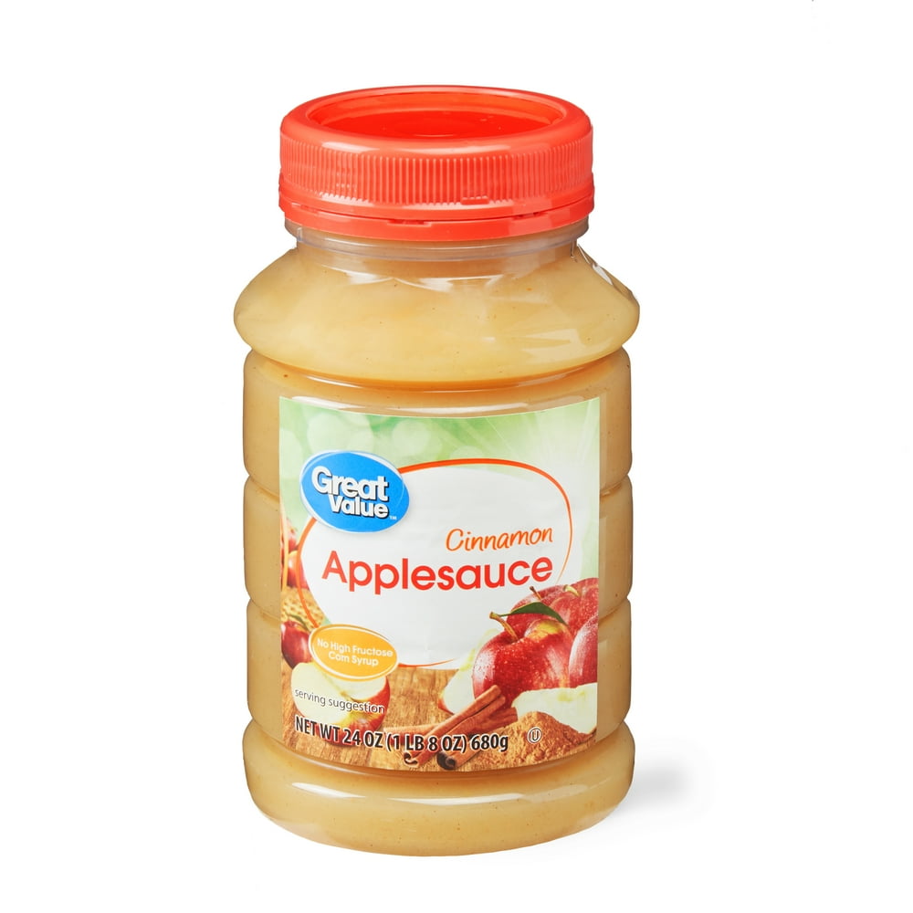 Great Value Apple Cinnamon Applesauce, 24 oz PET Jar