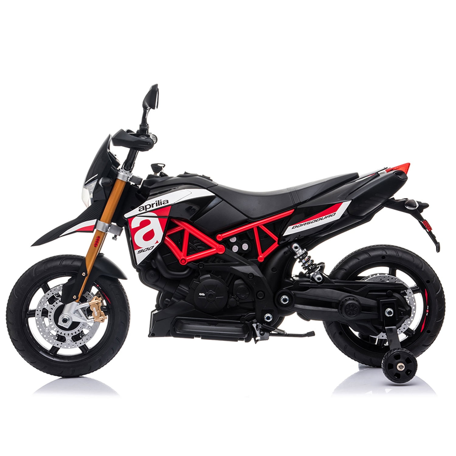 CIPACHO 12V Kids Ride-On Car Electric Battery-Powered Aprilia Licensed Motorcycle Bike Toys w/Training Wheels, Red