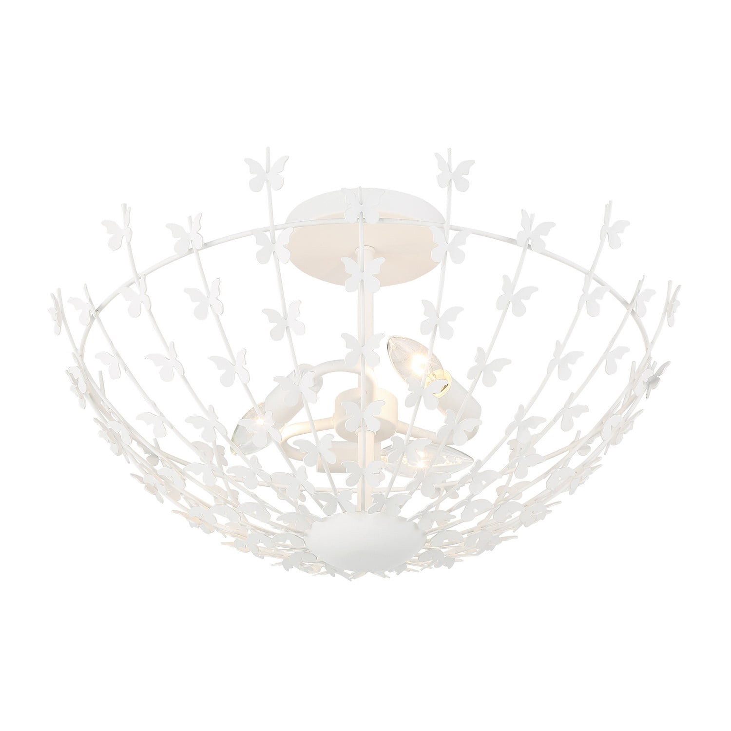 Birch 3-Light Ceiling Light in Bisque White